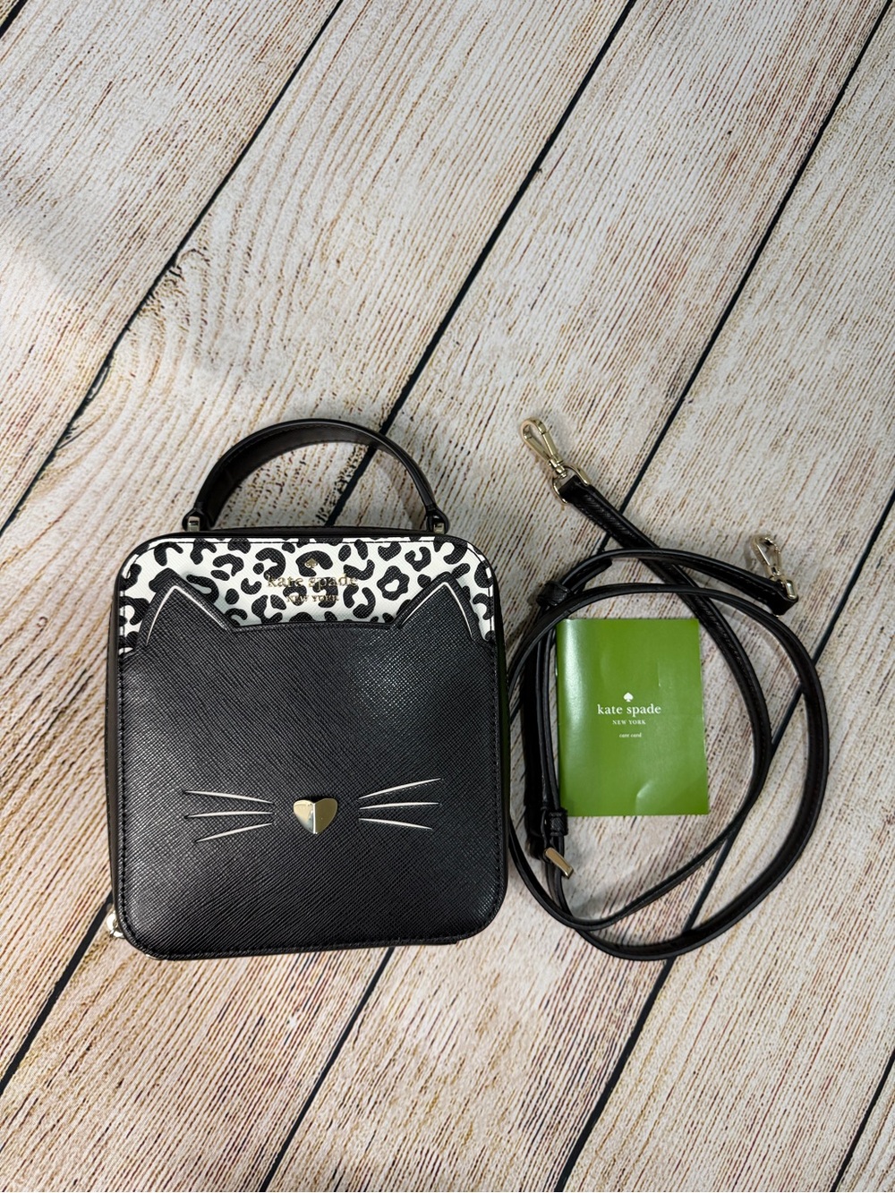 NWOT Kate Spade Daisy Meow Leather Crossbody Purse